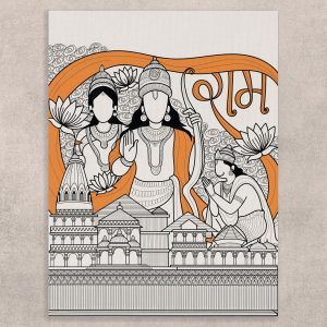 Ram Mandir Canvas Art